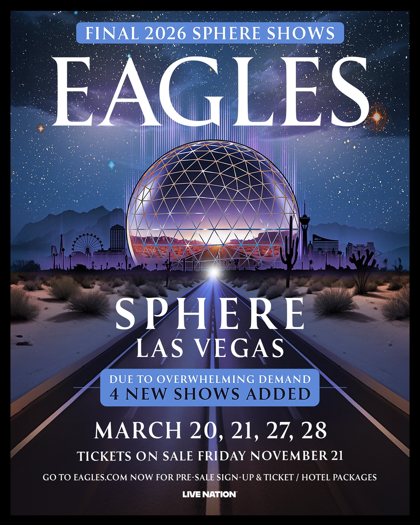 The Eagles Tour Poster 2026